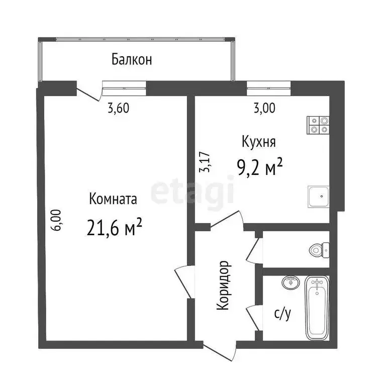 1-комнатная квартира: Белгород, улица Николая Чумичова, 62 (38 м) - Фото 0