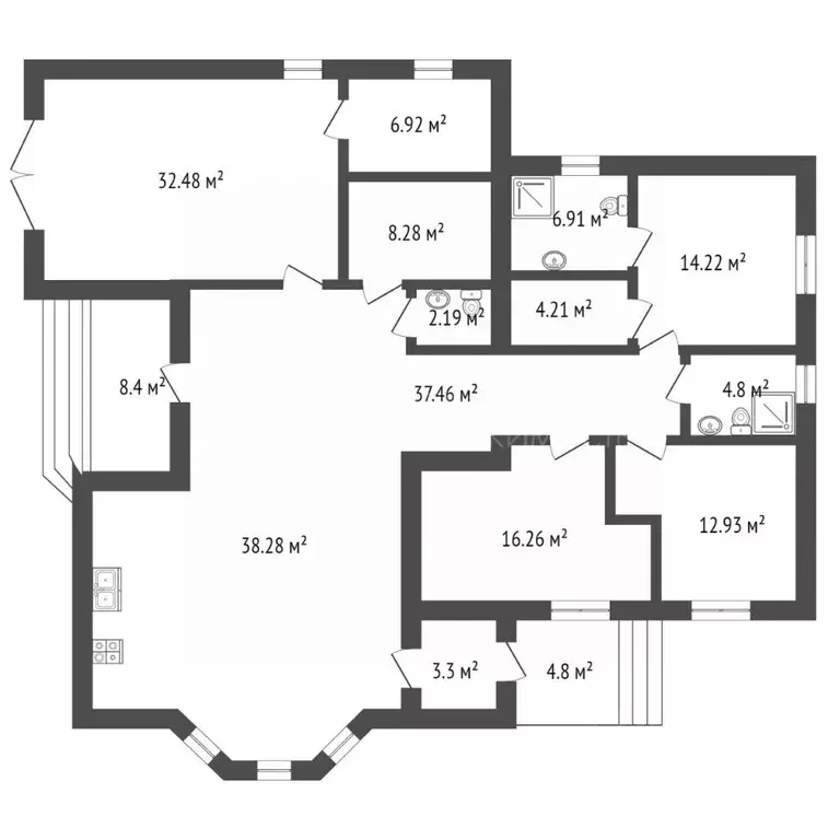 Коттедж в Тюменская область, Тюменский район, с. Кулига  (202 м) - Фото 1