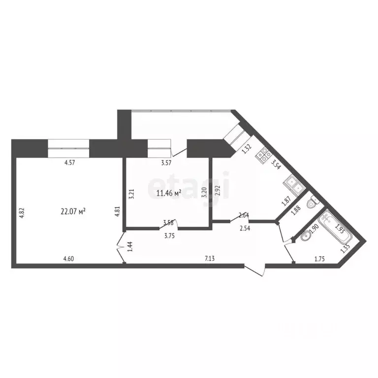 2-к кв. Мордовия, Саранск ул. Гагарина, 98/1 (60.4 м) - Фото 1