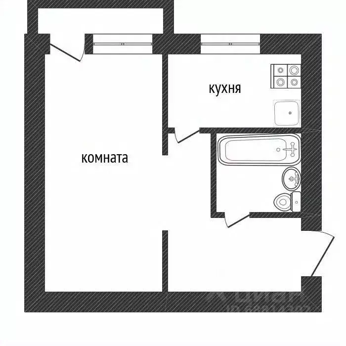 1-к кв. Ленинградская область, Волхов ул. Кирова, 20 (30.6 м) - Фото 0