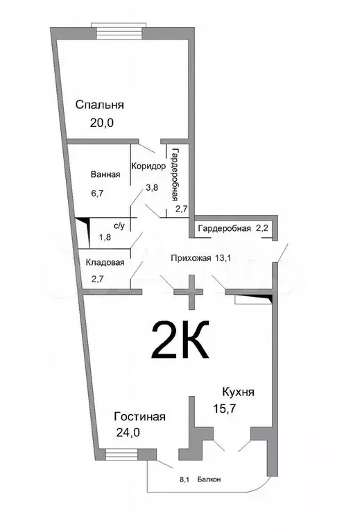 2-к. квартира, 100,9 м, 2/16 эт. - Фото 1