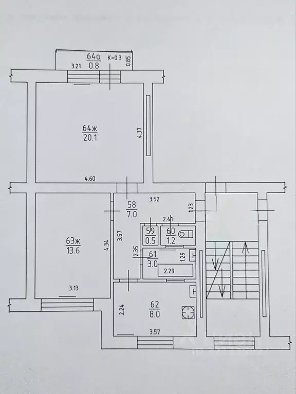 2-к кв. Калининградская область, Калининград Киевская ул., 117 (53.4 ... - Фото 2