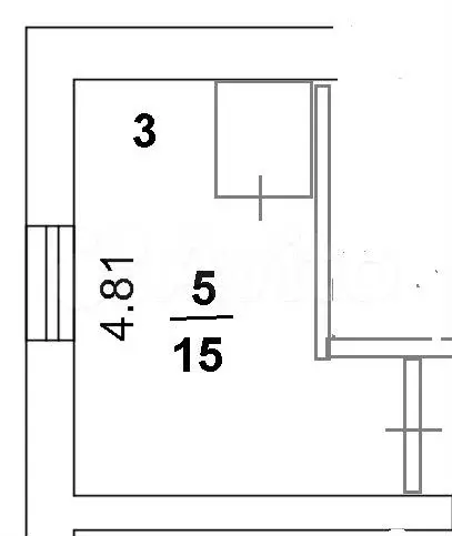 Апартаменты-студия, 15 м, 1/6 эт. - Фото 0