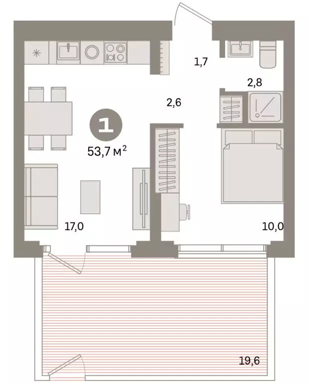 1-комнатная квартира: Екатеринбург, жилой район Сортировочный, ... - Фото 2
