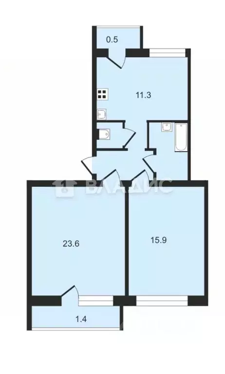 2-к кв. Московская область, Балашиха ш. Энтузиастов, 7/1 (62.2 м) - Фото 1