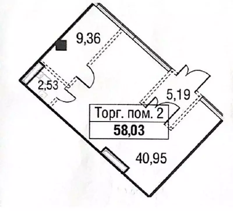 Помещение свободного назначения (59 м) - Фото 1