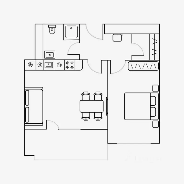 2-к кв. Москва ул. Берзарина, 30А (45.0 м) - Фото 1