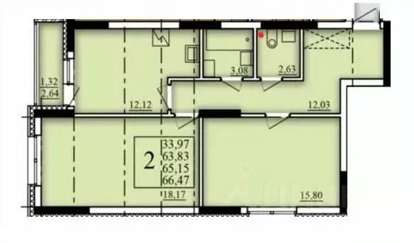 2-к кв. Башкортостан, Уфа Затон-Восточный жилрайон, Паруса жилой ... - Фото 0