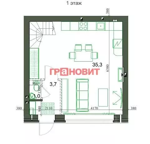 Таунхаус в Новосибирская область, Новосибирский район, Мичуринский ... - Фото 1