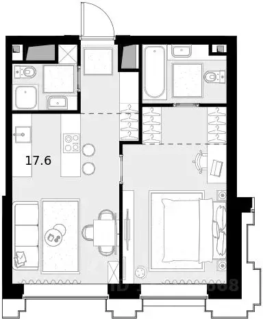 1-к кв. Москва ул. Демьяна Бедного, 24С8 (45.5 м) - Фото 0