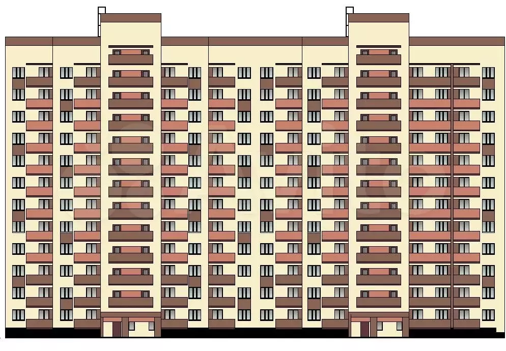 2-к. квартира, 58,6 м, 11/12 эт. - Фото 1