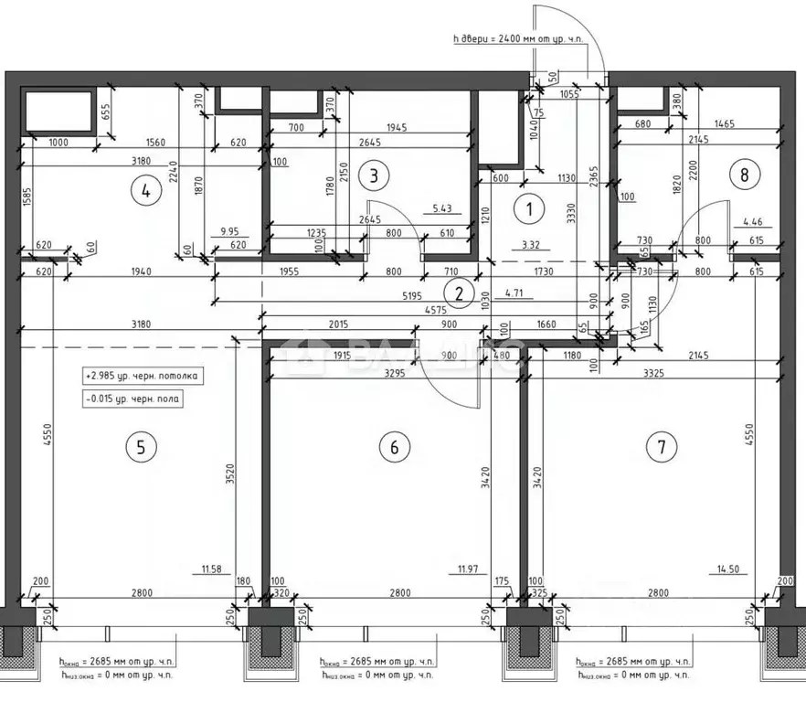3-к кв. Москва ул. 4-я Марьиной рощи, 10 (66.0 м) - Фото 2