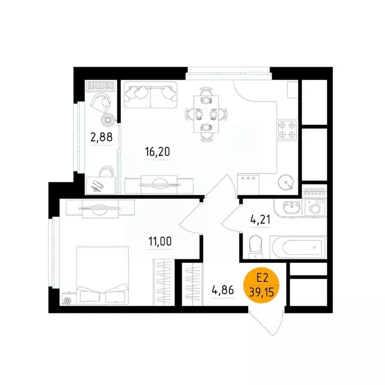 1-к кв. Рязанская область, Рязань ул. Земнухова (39.15 м) - Фото 0