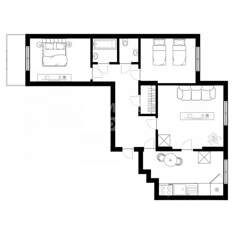 3-к кв. Москва 6-я Радиальная ул., 7/1к2 (83.4 м) - Фото 1