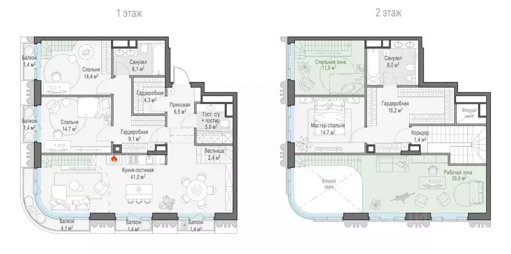 Квартира, 3 комнаты, 106 м - Фото 2