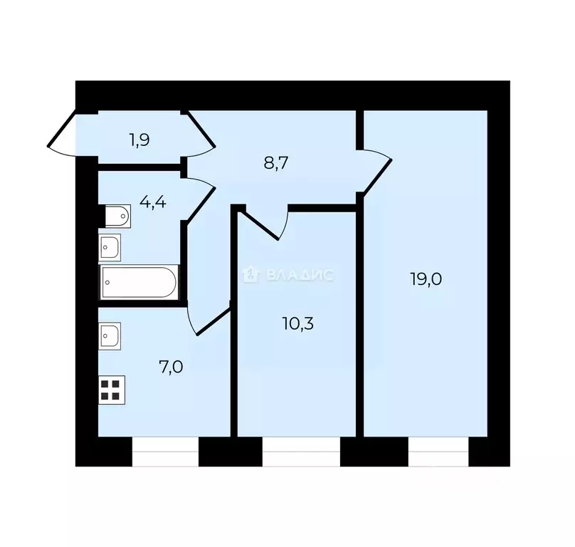 2-к кв. Санкт-Петербург Гражданская ул., 20 (52.0 м) - Фото 2