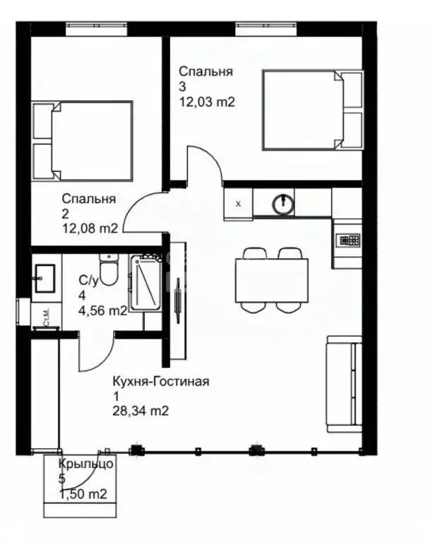 Дом в Липецкая область, Липецкий муниципальный округ, с. Ленино  (59 ... - Фото 2