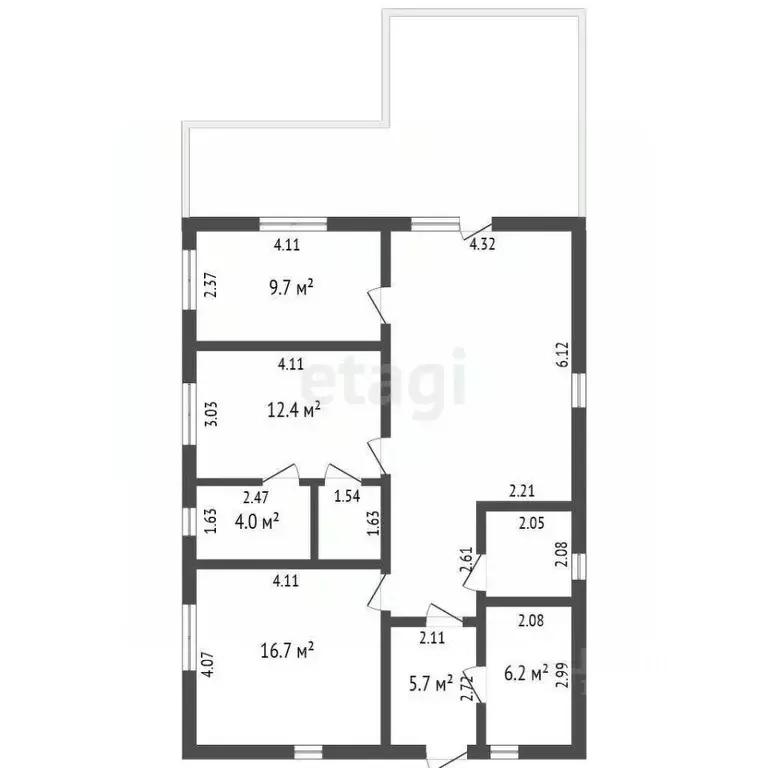 Дом в Калужская область, Дзержинский район, Дворцы с/пос, д. ... - Фото 2