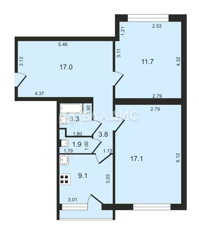 2-комнатная квартира: Владимир, Всесвятская улица, 13 (63.9 м) - Фото 0