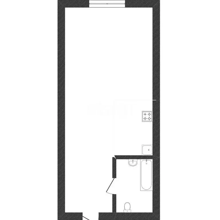 Квартира-студия: Кемерово, Октябрьский проспект, 44 (16.6 м) - Фото 1