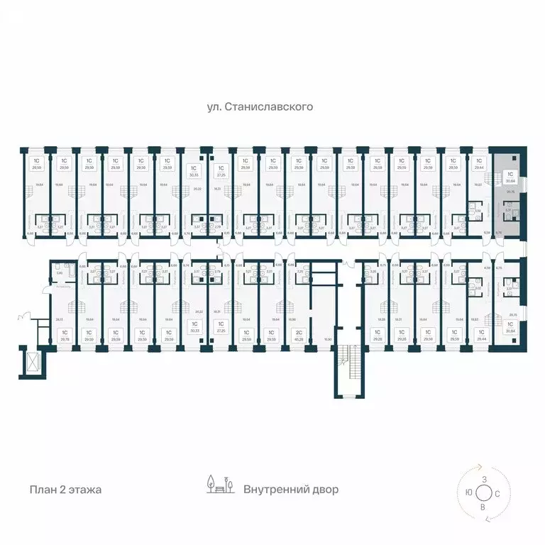 Квартира-студия: Новосибирск, улица Станиславского, 25 (30.84 м) - Фото 1