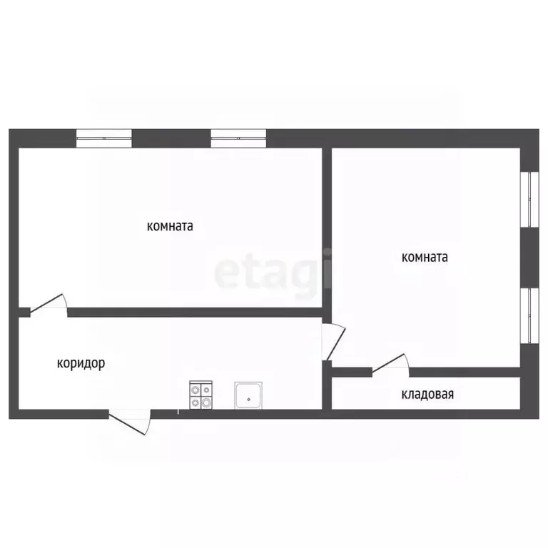 2-к кв. Пермский край, Пермь ул. Аркадия Гайдара, 7 (45.6 м) - Фото 2