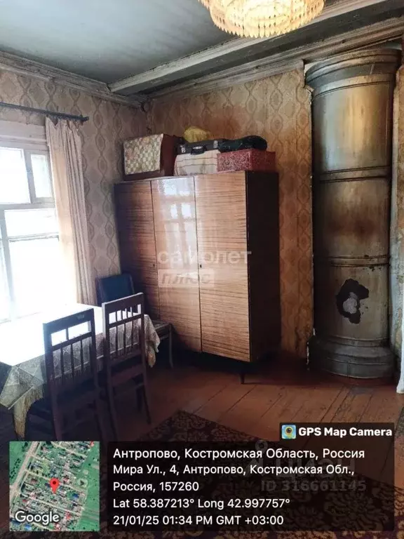 3-к кв. Костромская область, пос. Антропово ул. Мира, 4 (40.0 м) - Фото 1