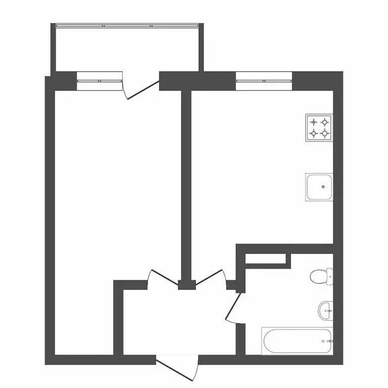 1-комнатная квартира: Тюмень, улица Фармана Салманова, 8 (35.6 м) - Фото 1