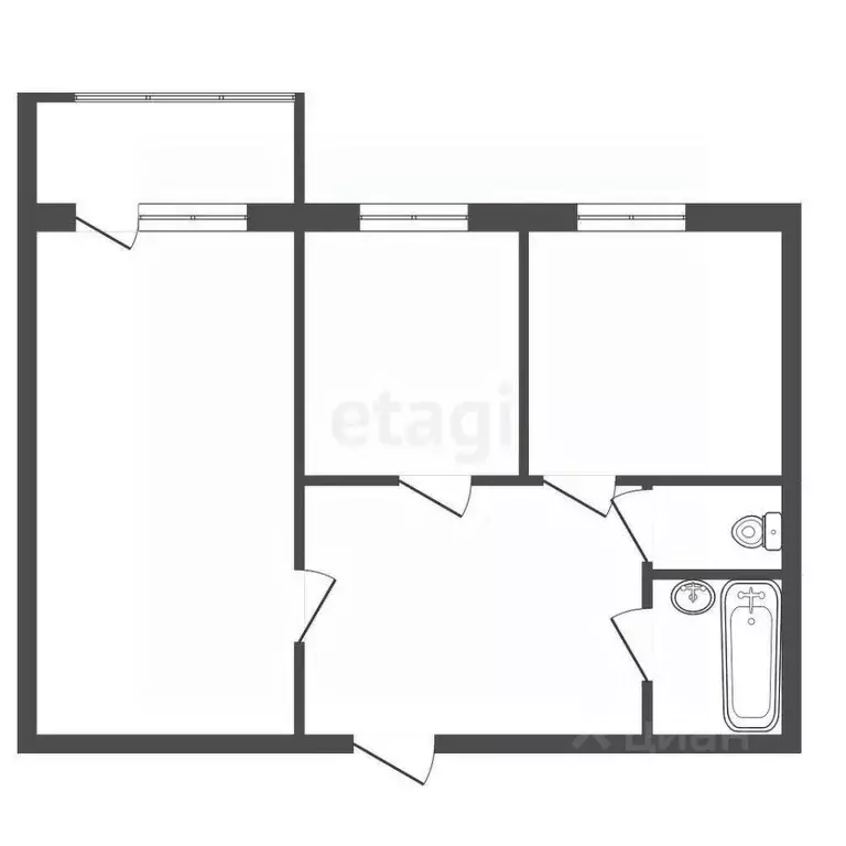 2-к кв. Ленинградская область, Ломоносовский район, Низинское с/пос, ... - Фото 1