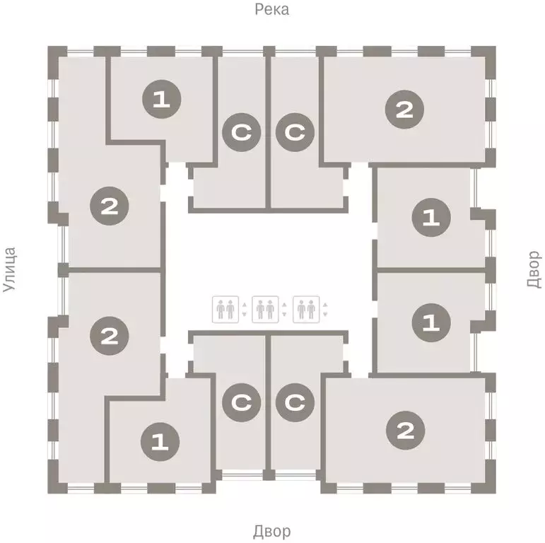 2-комнатная квартира: Тюмень, микрорайон ДОК, ЖК Октябрьский на Туре ... - Фото 2