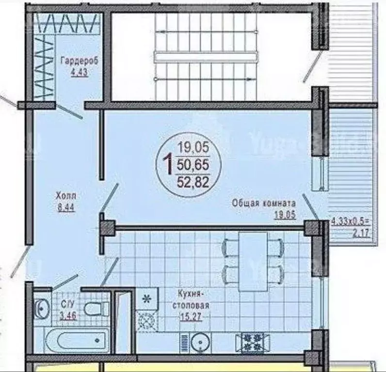 1-к кв. Краснодарский край, Краснодар Пашковский жилмассив, ул. ... - Фото 2