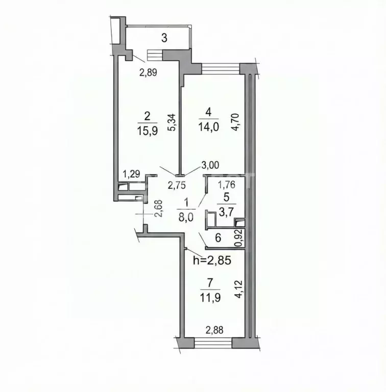 2-к кв. Московская область, Люберцы Зенино ЖК Самолет мкр, ул. ... - Фото 2