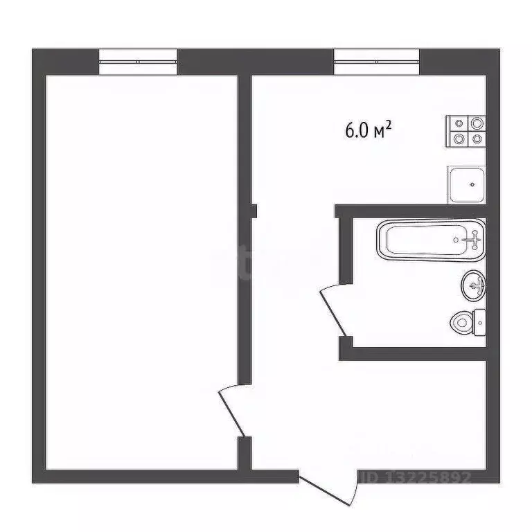 1-к кв. Вологодская область, Вологда ул. Лаврова, 10 (31.0 м) - Фото 2
