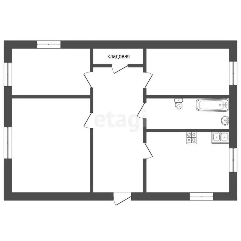 Дом в посёлок Чёрновский, улица Мира (87 м) - Фото 1