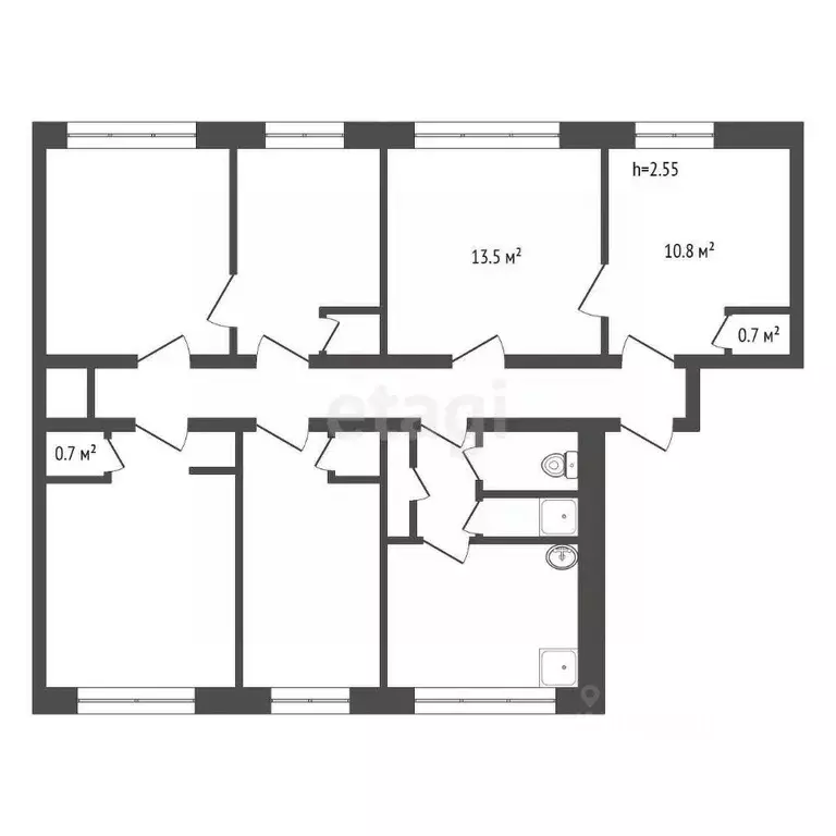 Комната Красноярский край, Красноярск ул. Курчатова, 2 (25.0 м) - Фото 2