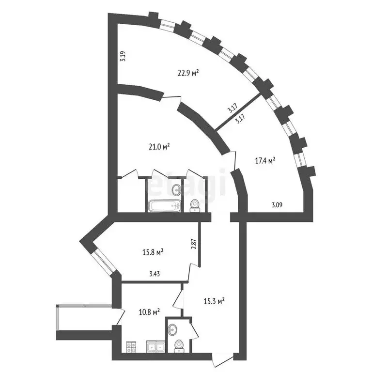 3-комнатная квартира: Ярославль, Красноборская улица, 35 (112.5 м) - Фото 1