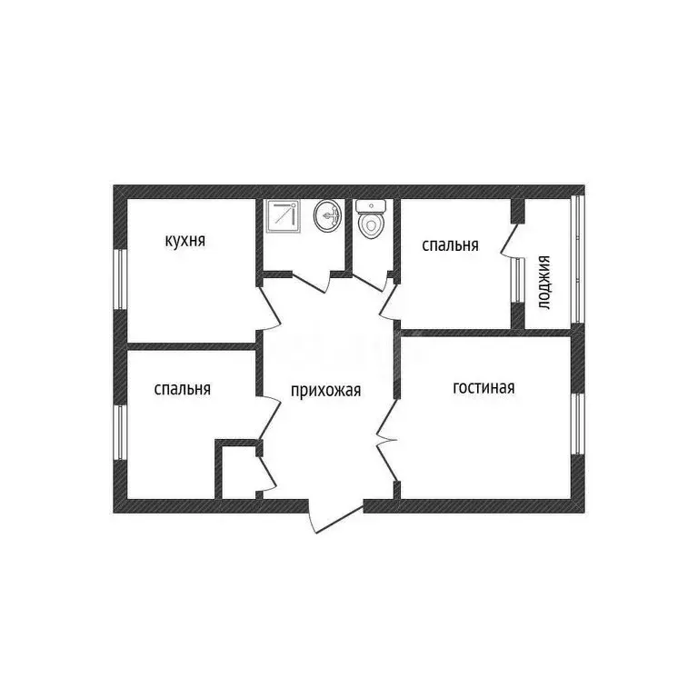 3-комнатная квартира: посёлок Линёвский, Садовая улица, 26 (67.4 м) - Фото 1