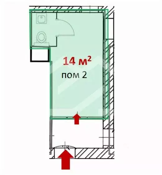 Торговая площадь в Москва ул. Фридриха Энгельса, 7-21 (14 м) - Фото 2