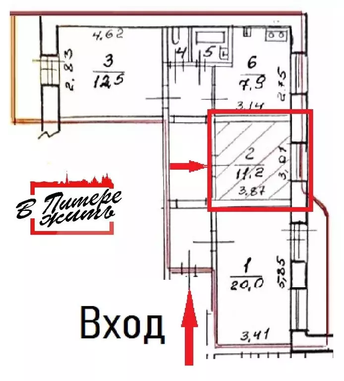 Комната Санкт-Петербург Индустриальный просп., 30 (11.2 м) - Фото 1