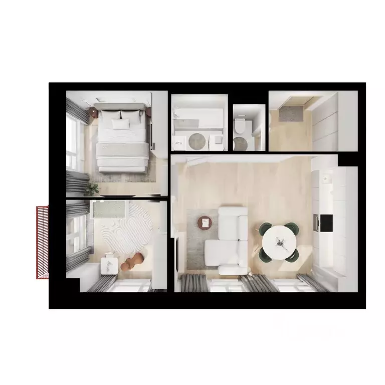 2-к кв. Москва Мичуринский Парк жилой комплекс, 4.2 (52.9 м) - Фото 1