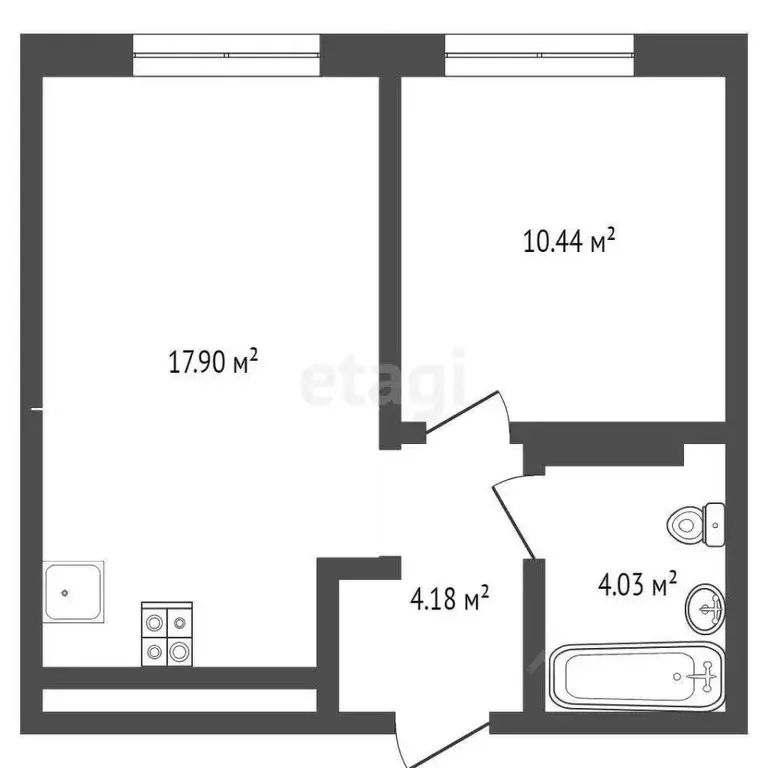 2-к кв. Тюменская область, Тюмень ул. 9 Января, 160к2 (56.9 м) - Фото 1