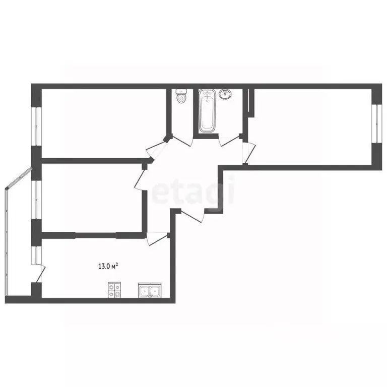 3-к кв. Московская область, Раменское ул. Березовая Роща, 12 (64.8 м) - Фото 1