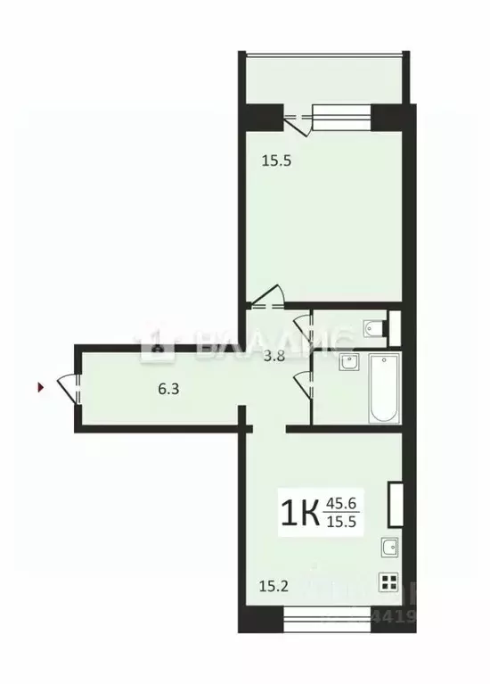 1-к кв. Московская область, Лобня ул. Катюшки, 58 (45.6 м) - Фото 1