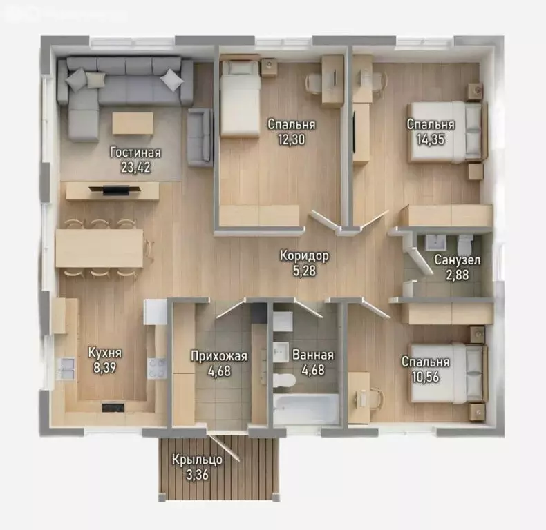 Дом в Свердловская область, муниципальный округ Заречный, деревня ... - Фото 2