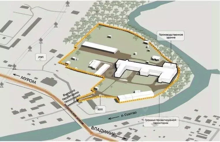 Склад в Владимирская область, Судогда Заречная ул., 1 (16000 м) - Фото 1