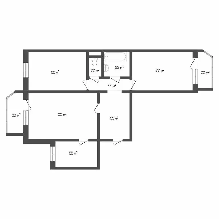 2-комнатная квартира: Тюмень, улица Пермякова, 76к2 (76 м) - Фото 1