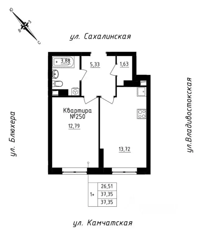 1-к кв. Свердловская область, Екатеринбург ул. Кронштадтская, 30 ... - Фото 1