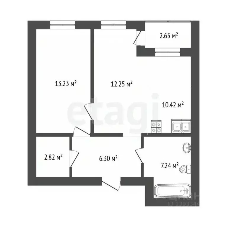 2-к кв. Тюменская область, Тюмень ул. Василия Севергина, 2к1 (53.4 м) - Фото 2