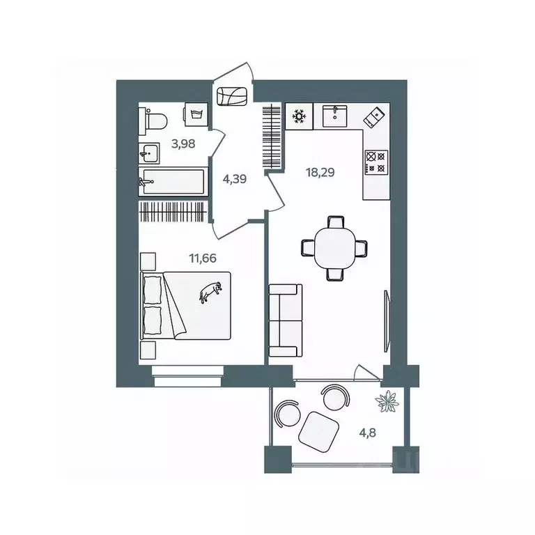 1-к кв. Ярославская область, Ярославль пос. Павловский, Волга-Лайф ... - Фото 1