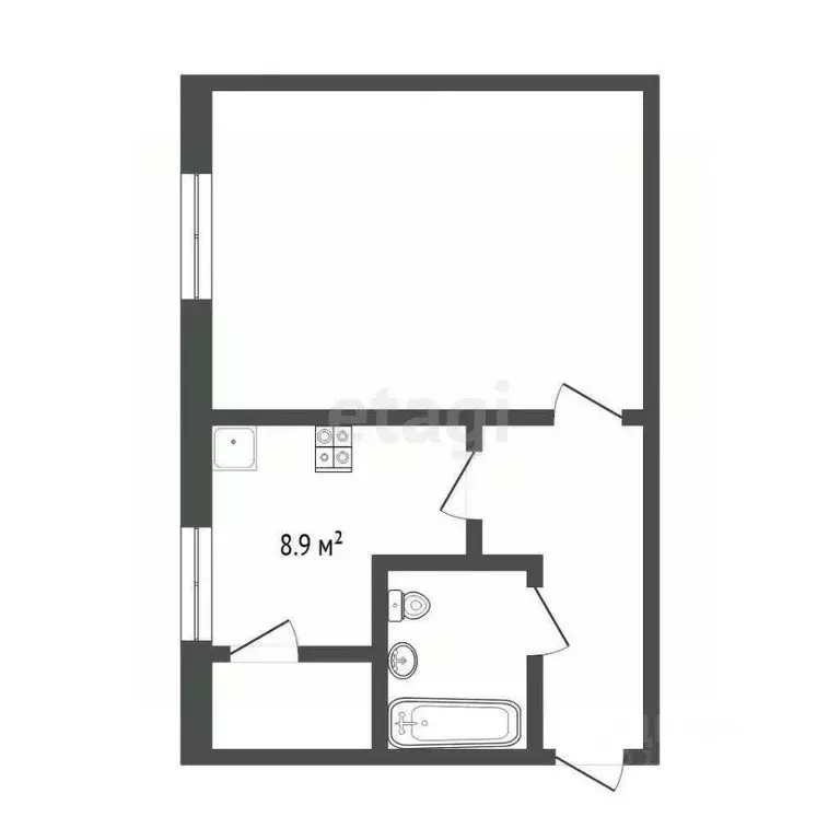 1-к кв. Тюменская область, Тюмень ул. Черепанова, 70 (31.4 м) - Фото 2
